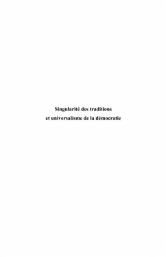 Singularite des traditions et universalisme de la democratie (eBook, PDF)