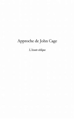 Cover Approche de John Cage : L'ecoute oblique (eBook, PDF)