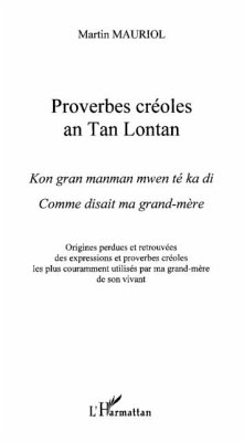 Cover Proverbes creoles an tan lontan - comme disait ma grand-mere (eBook, PDF)