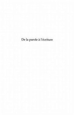 Cover De la parole a l'ecriture (eBook, PDF)
