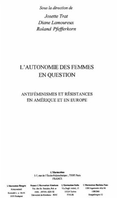 Cover L'autonomie des femmes en question (eBook, PDF)