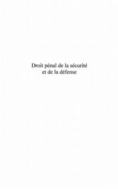 Droit penal de la securite et de la defense (eBook, PDF)