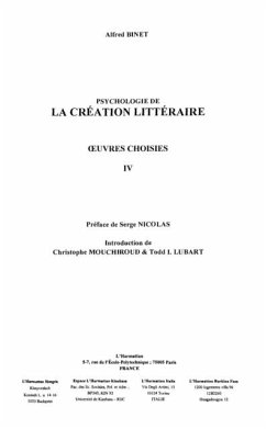 Cover Psychologie de la creation litteraire oe (eBook, PDF)