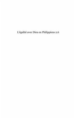 L'egalite avec dieu en philippiens 2.6 - forme de dieu = ega (eBook, PDF)