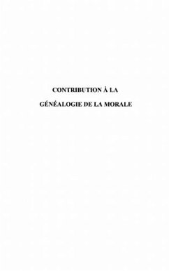 Cover Contribution a la genealogie de la moral (eBook, PDF)