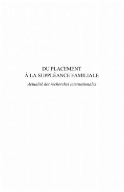 Du placement A la suppleance familiale - actualite des reche (eBook, PDF)