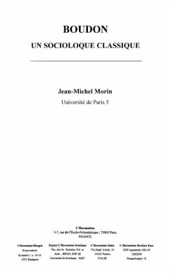 Cover Boudon un sociologue classique (eBook, PDF)