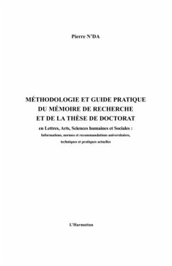 Methodologie et guide pratiquedu memoir (eBook, PDF) - N'Da Pierre