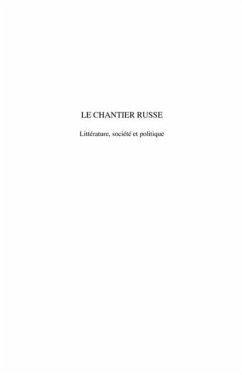 Le chantier russe - litterature, societe et politique - tome (eBook, PDF)