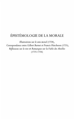 Epistemologie de la morale - illustrations sur le sens moral (eBook, PDF) - Myriam Kissel