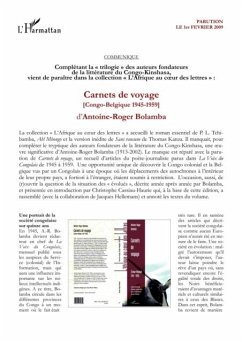 Carnets de voyage - congo-belgique, 1945-1959 (eBook, PDF)