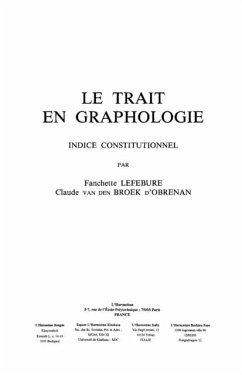 Cover Trait en graphologie le (eBook, PDF)