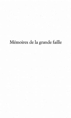 Memoires de la grande faille -nouvelles (eBook, PDF)