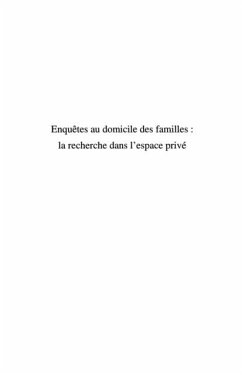 EnquEtes au domicile des familles: la recherche dans l'espac (eBook, PDF)