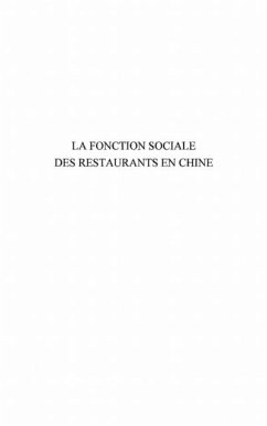 Cover Fonction sociale des restaurants en chin (eBook, PDF)