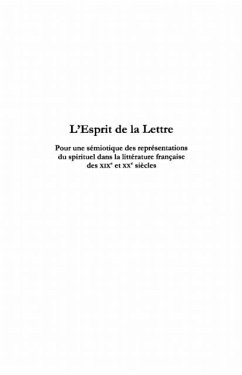L'esprit de la lettre - pour une semiotique des representati (eBook, PDF)