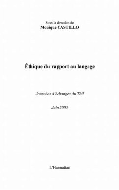 Ethique du rapport au langage (eBook, PDF) - Castillo Monique