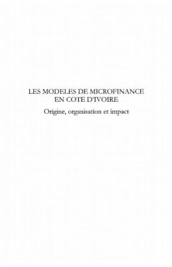 Les modEles de microfinance en cOte d'ivoire - origine, orga (eBook, PDF)
