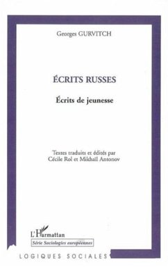 ecrits russes ecrit de jeunesse (eBook, PDF)