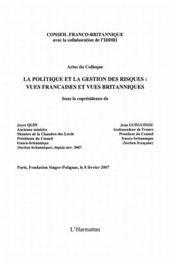 Cover Politique et la gestion des risques La (eBook, PDF)