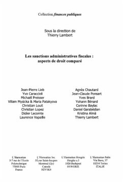 Sanctions administratives fiscales aspec (eBook, PDF)