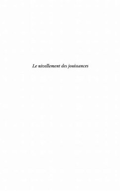 Cover Nivellement des jouissances (eBook, PDF)