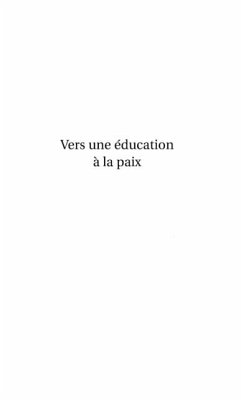 Vers une education a la paix (eBook, PDF)