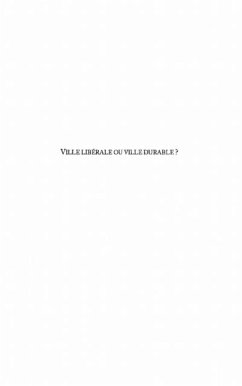 Cover Ville liberale ou ville durable ? (eBook, PDF)