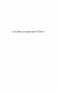 La culture, un espoir pour l'ecole? (eBook, PDF)
