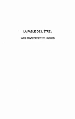 Fable de l'etre: yves bonnefoyet ted hu (eBook, PDF)