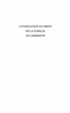 L'unification du droit de la famille au cameroun (eBook, PDF)