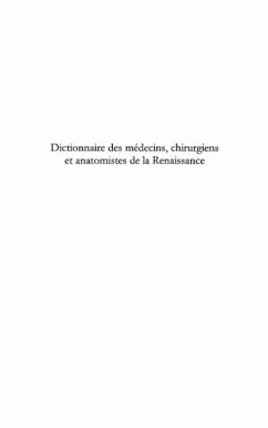Cover Dictionnaire des medecins chirurgiens et anatomistes de la Renaissance (eBook, PDF)