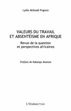 Cover Valeurs du travail et absenteisme en afr (eBook, PDF)