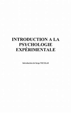 Introduction a la psychologie experimentale (eBook, PDF)