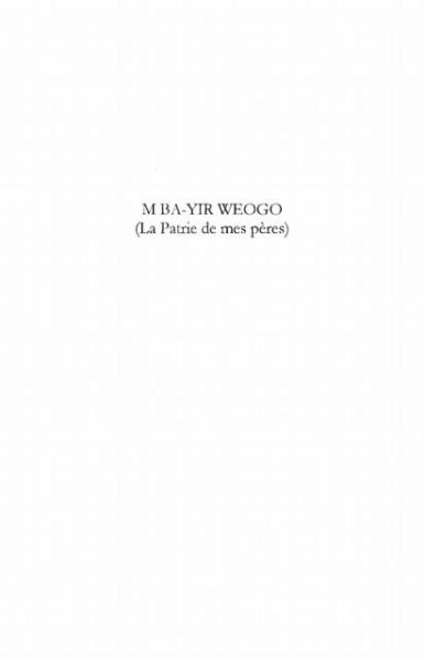 M BA-YIR WEOGO (eBook, PDF) M BA-YIR WEOGO (eBook, PDF)