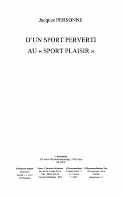 D'un sport perverti au sport plaisir (eBook, PDF) - Launay Catherine