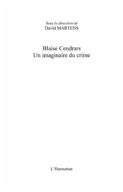 Cover Blaise Cendrars. Un imaginaire du crime (eBook, PDF)
