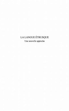 La langue etrusque - une nouvelle approche (eBook, PDF)