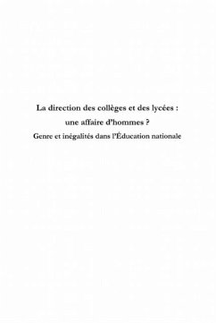 La direction des collEges et des lycees: une affaire d'homme (eBook, PDF) - Marlaine Cacouault-Bitaud