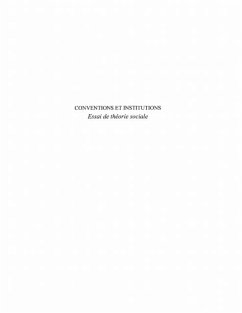 Cover Conventions et institutions (eBook, PDF)
