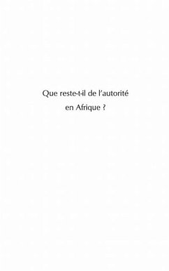 Cover Que reste-t-il de l'autorite en Afrique (eBook, PDF)