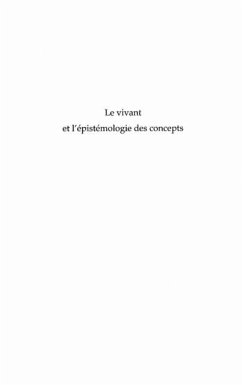 Le vivant et l'epistemologie des concepts (eBook, PDF)