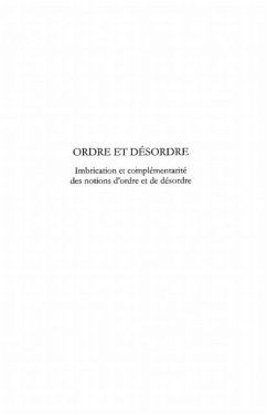 Cover Ordre et desordre - imbrication et complementarite des notio (eBook, PDF)
