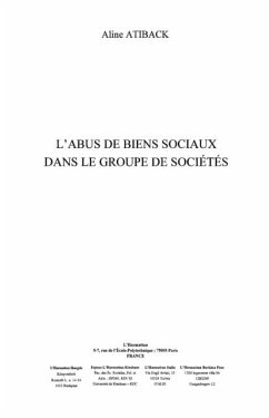Abus de biens sociaux dans groupe de soc (eBook, PDF)