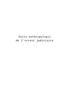 Cover Socio-anthropologie de l'erreur judiciaire (eBook, PDF)