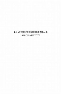 Methode experimentale selon aristote (eBook, PDF)