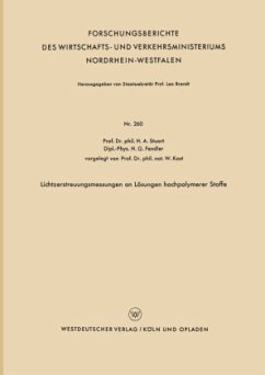 Lichtzerstreuungsmessungen an Lösungen hochpolymerer Stoffe - Stuart, Herbert A.