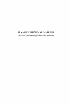 Le mariage chretien au cameroun - une realite anthropologiqu (eBook, PDF)