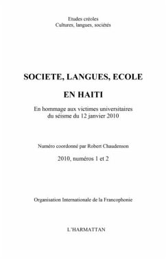 Societe, langues, ecole en haIti - en hommage aux victimes u (eBook, PDF)