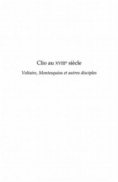 Cover Clio au xviiie siecle - Voltaire, Montesquieu et autres disciplines (eBook, PDF)